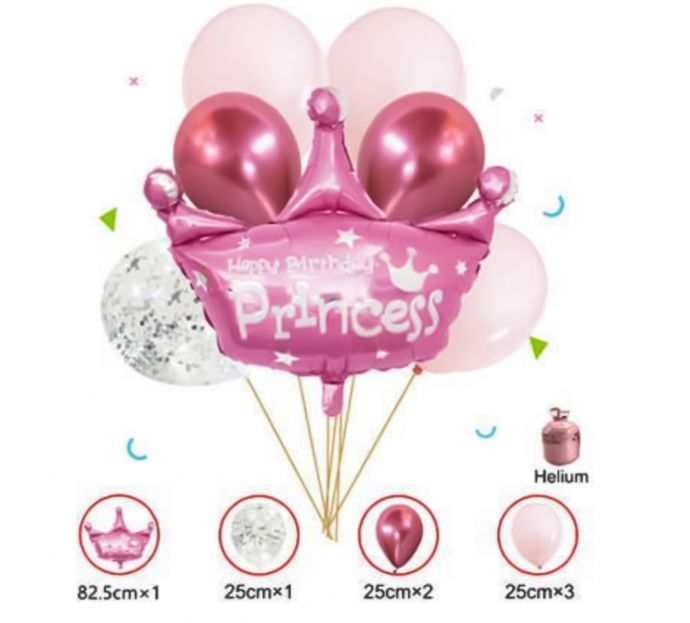 Zestaw balonów princess 7szt.