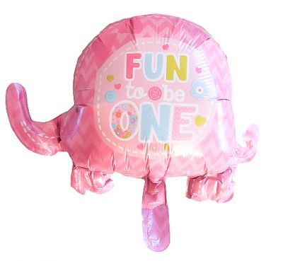 Balon foliowy słonik pink 46x41cm