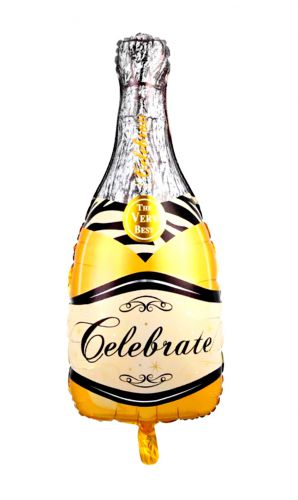 Balon butelka GOLD szampana 84x41cm hel