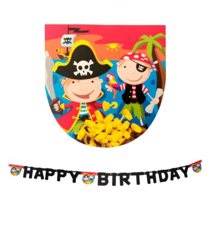 Banner pirat happy birthday