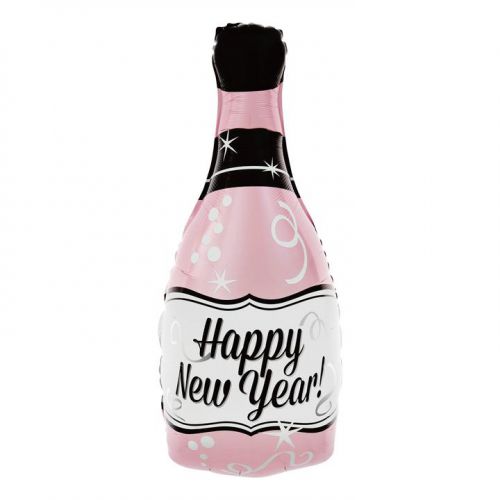 Balon foliowy butelka Szampana HAPPY NEW YEAR 86x45cm