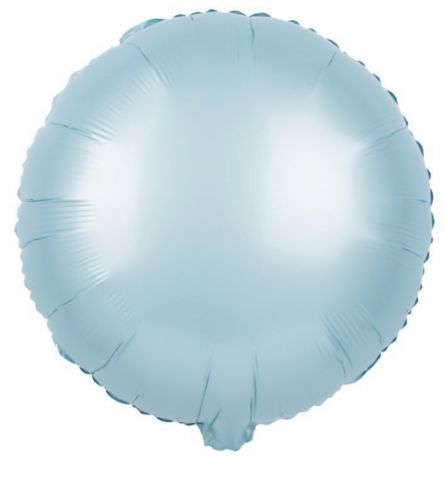 Balon foliowy MAT. Krążek 45cm 1 szt.op. baby blue