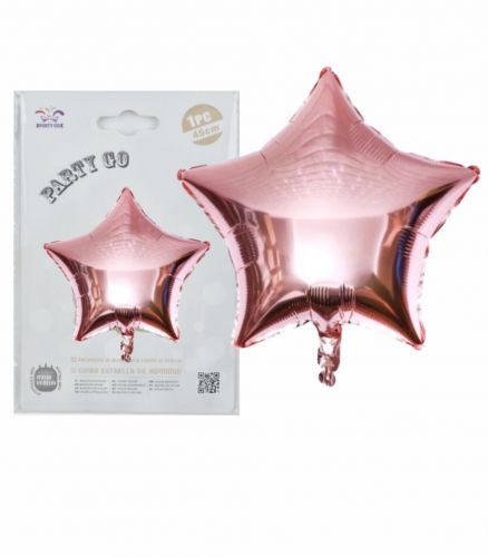 Balon foliowy 18 cali gwiazda rose gold