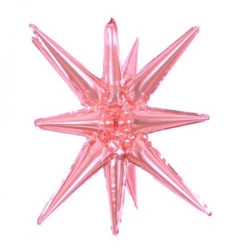 Balon gwiazda pink 4D 22 cale folia zbiorcza bez etykiet 20szt.op