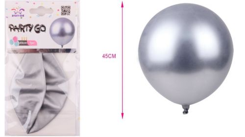 Balon lateksowy 45 cm srebrny 1pc.